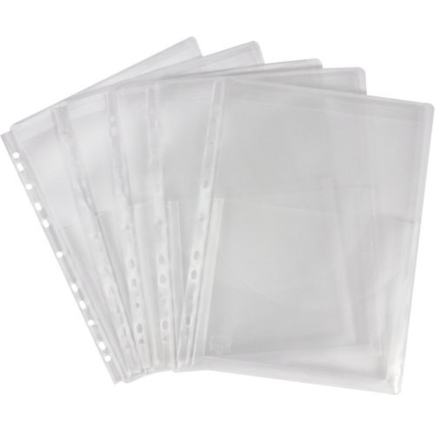 Pochette A4 PP transparente, hauteur de remplissage 2cm, 5 pi&amp;#232;ces
